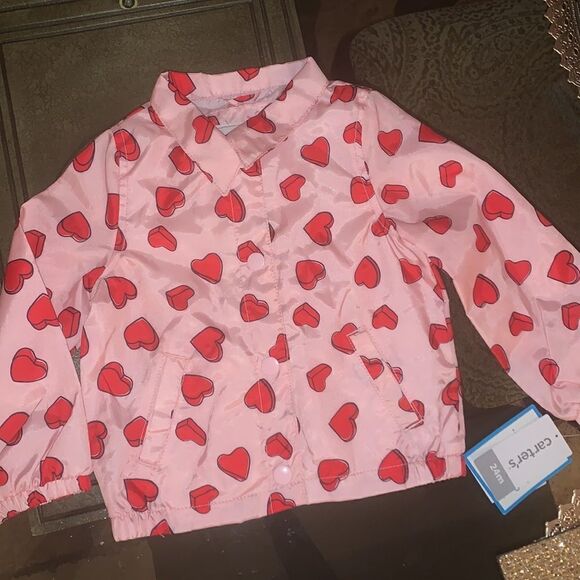 Carter’s Nylon Heart Printed Jacket - Picture 1 of 11